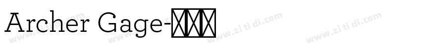 Archer Gage字体转换